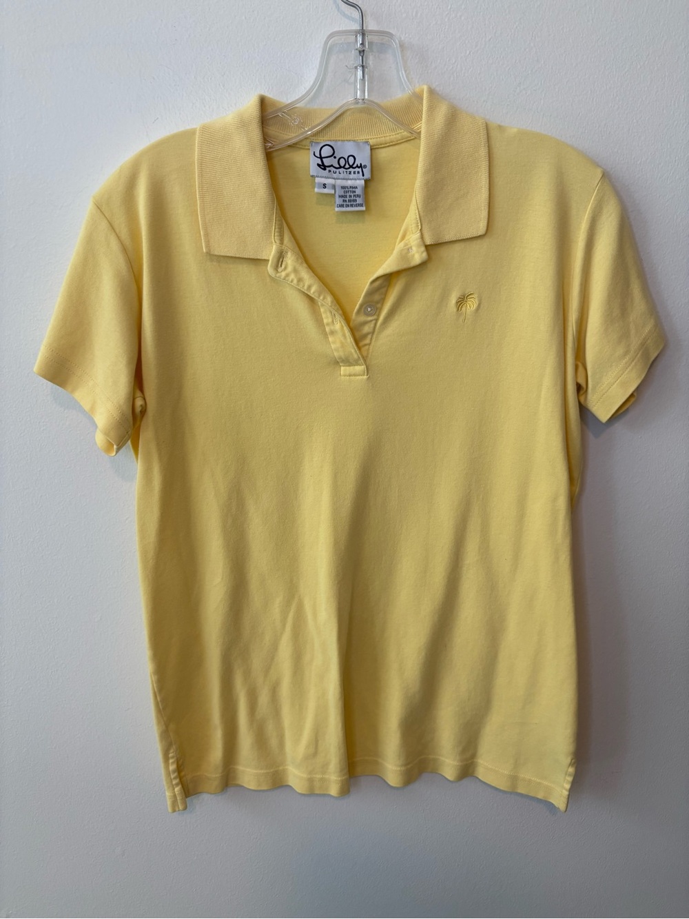 Vintage Lilly Pulitzer Butter Yellow Pima Cotton Polo - Small